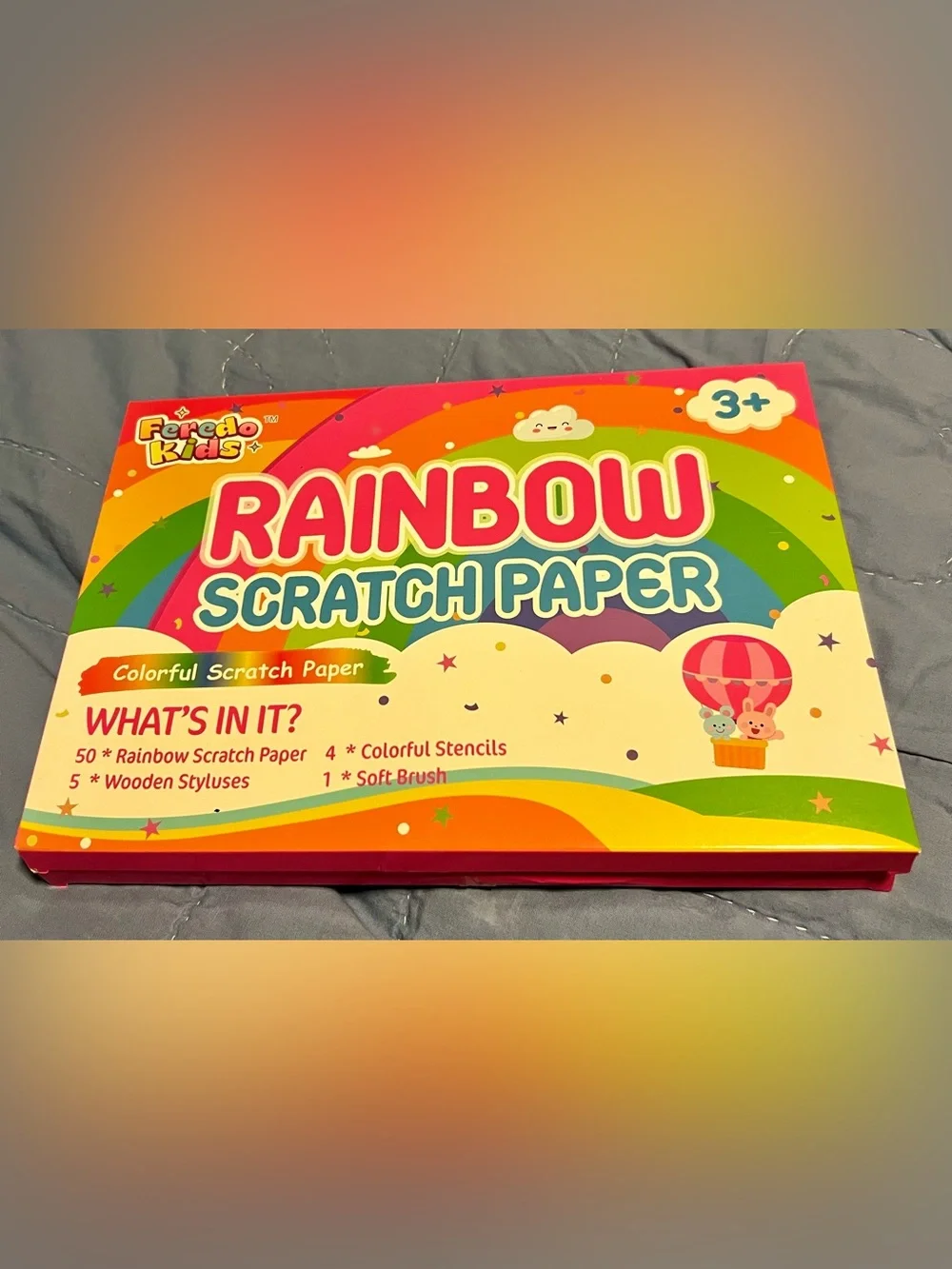 🌈 Set of 3 Rainbow Scratch Paper Note Pads 160 total pages 10 stylus